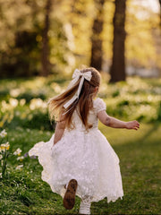 Clementine Girls Ivory Embroidered Dress - A Little Lacey