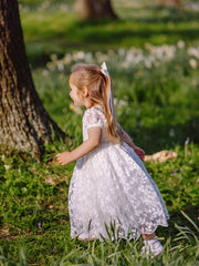 Clementine Girls Ivory Embroidered Dress - A Little Lacey