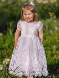 Clementine girls white embroidered dress