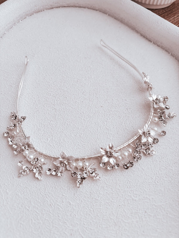 Daisy Girls Silver Headband - A Little Lacey