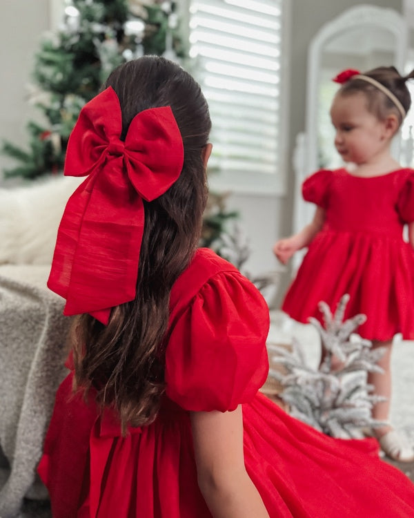 Delia Red Christmas Baby Romper