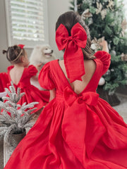 Delia Girls Red Christmas Dress - A Little Lacey