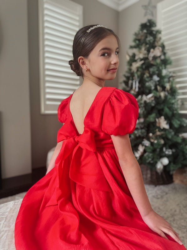 Delia Girls Red Christmas Dress