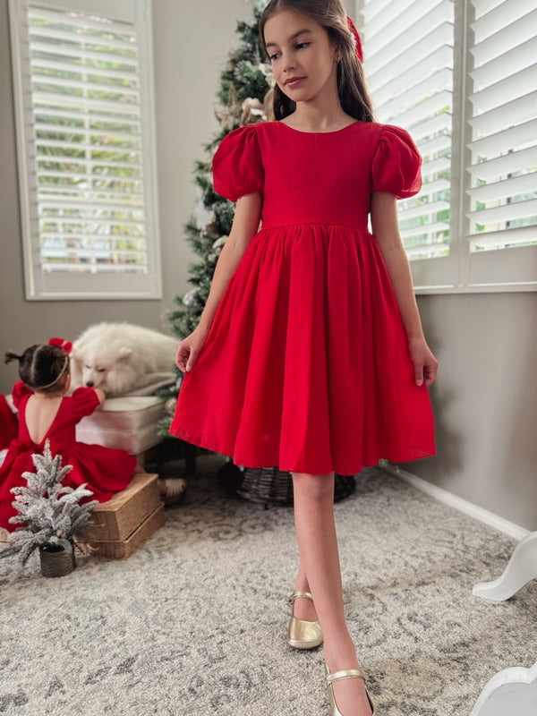 Delia Girls Red Christmas Dress