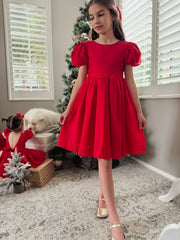 Delia Girls Red Christmas Dress - A Little Lacey