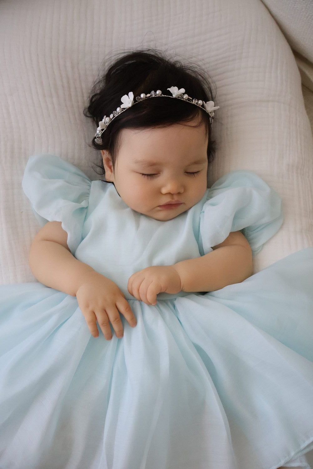 Delia Pale Blue Baby Dress - Easter Collection