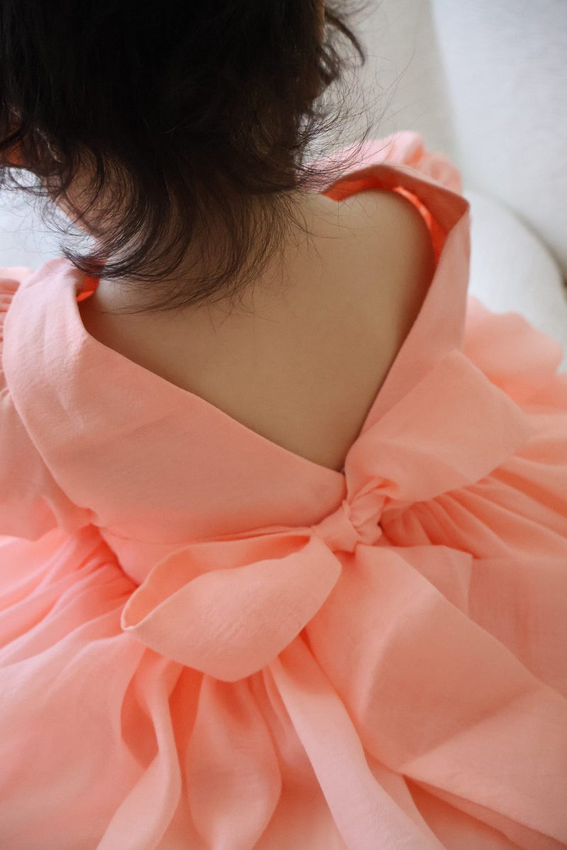 Delia Peach Baby Dress - A Little Lacey