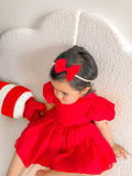 Delia Red Christmas Baby Romper - A Little Lacey · Photo 7 of 19