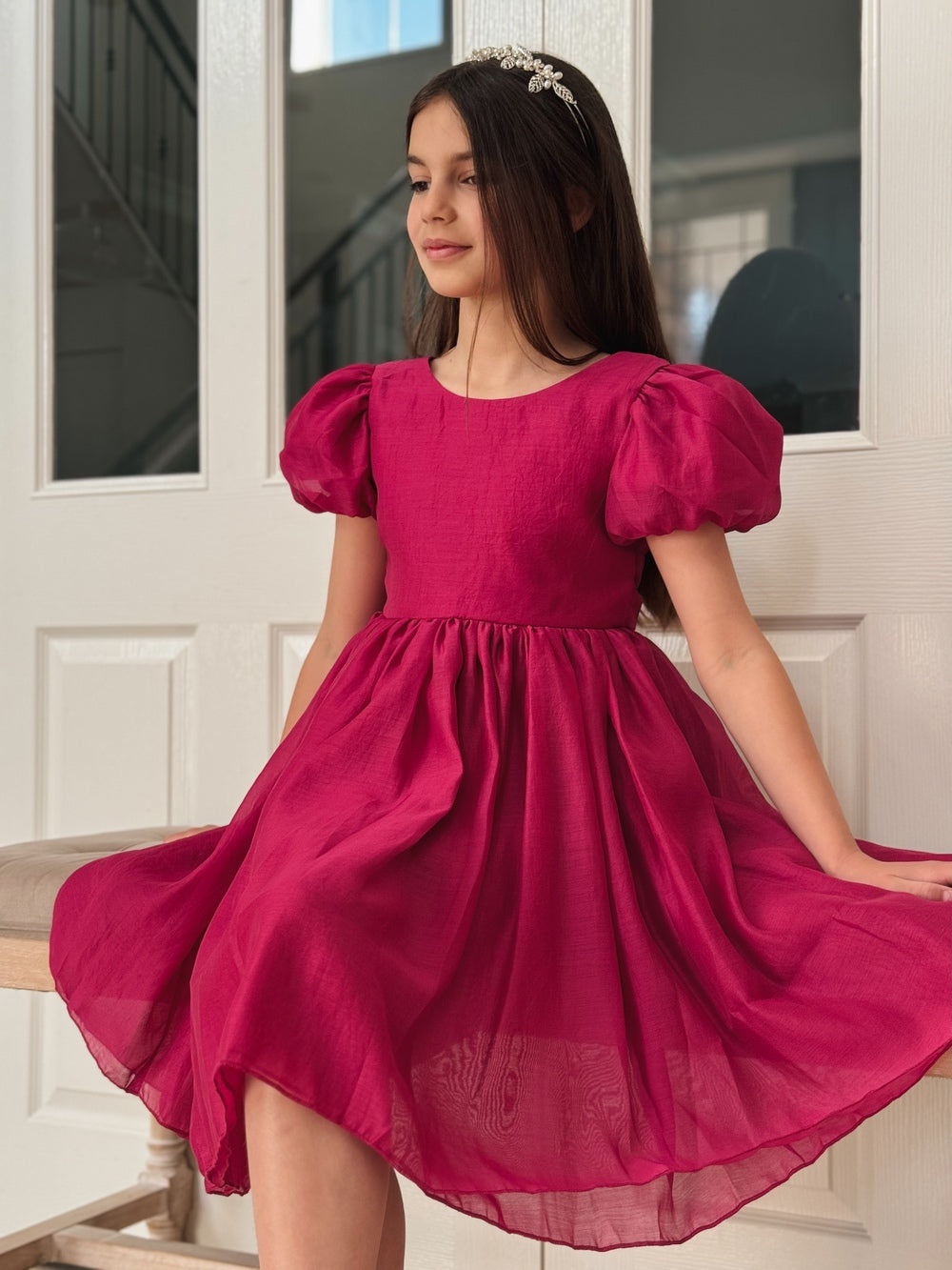 Delia Girls Fuchsia Dress - Flower Girl Dresses