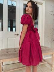 Delia Girls Fuchsia Dress - A Little Lacey