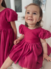 Delia Fuchsia Baby Dress - A Little Lacey