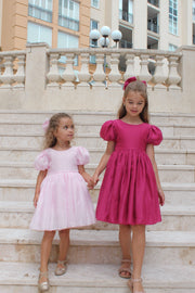 Delia Girls Fuchsia Dress - A Little Lacey