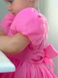 Hot pink girls dress perfect for birthdays, parties and flower girl outfits