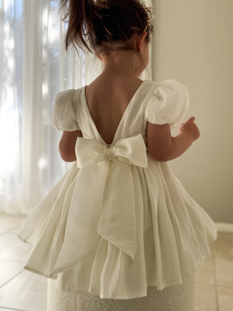 Delia Girls Ivory Dress - A Little Lacey