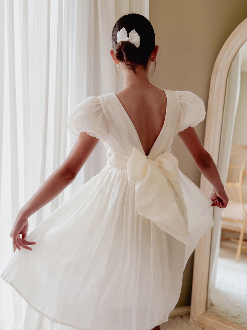 Delia Girls Ivory Dress - A Little Lacey