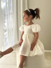 Delia Girls Ivory Dress - A Little Lacey