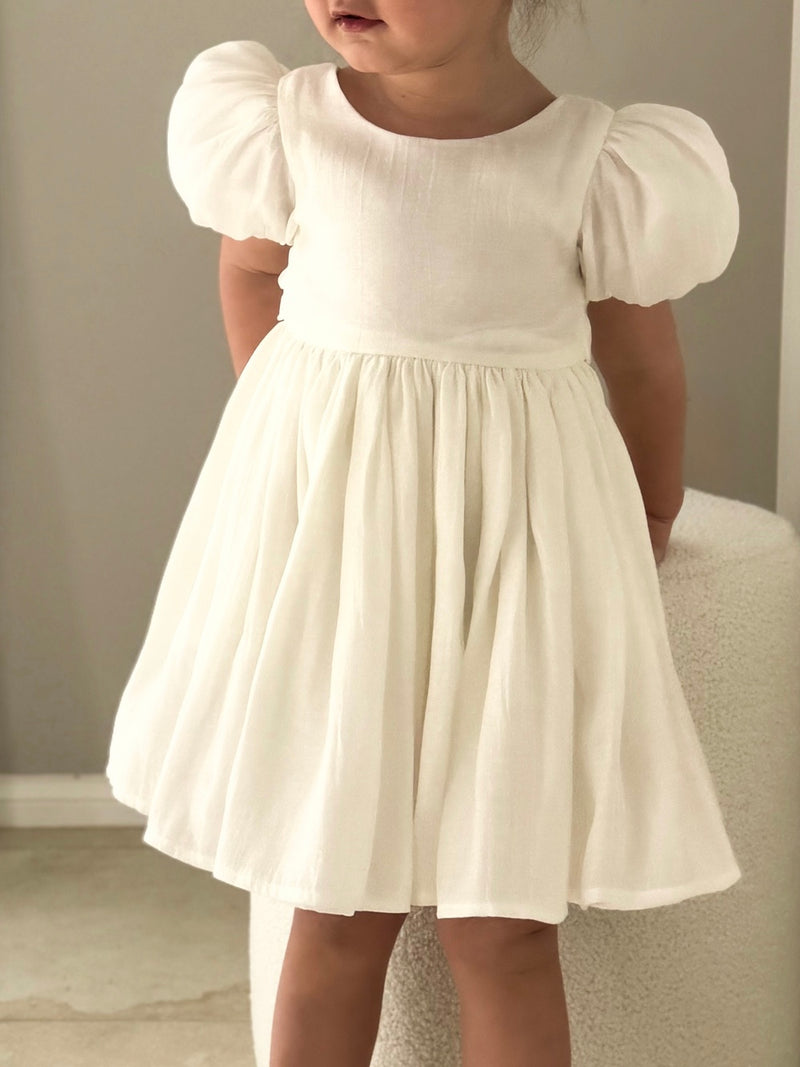 Delia Girls Ivory Dress - A Little Lacey