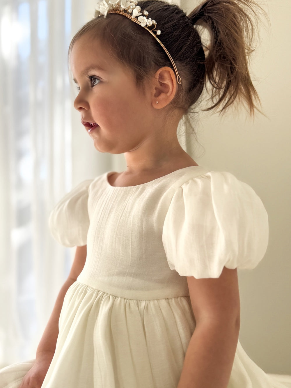 Delia Ivory Baby Dress - Baby Rompers
