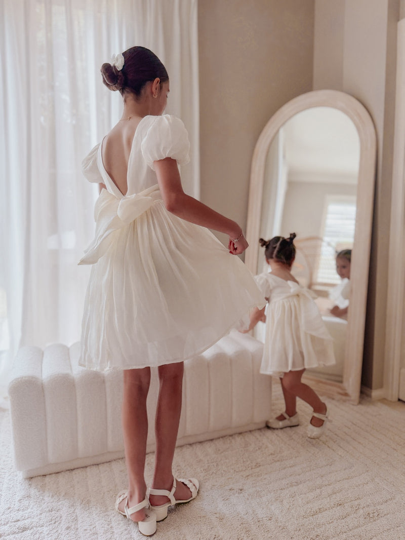 Delia Girls Ivory Dress - A Little Lacey