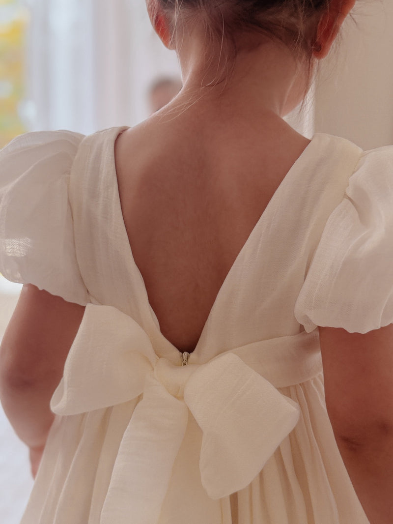Delia Girls Ivory Dress - A Little Lacey