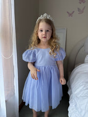 Delia Girls Light Blue Dress - A Little Lacey