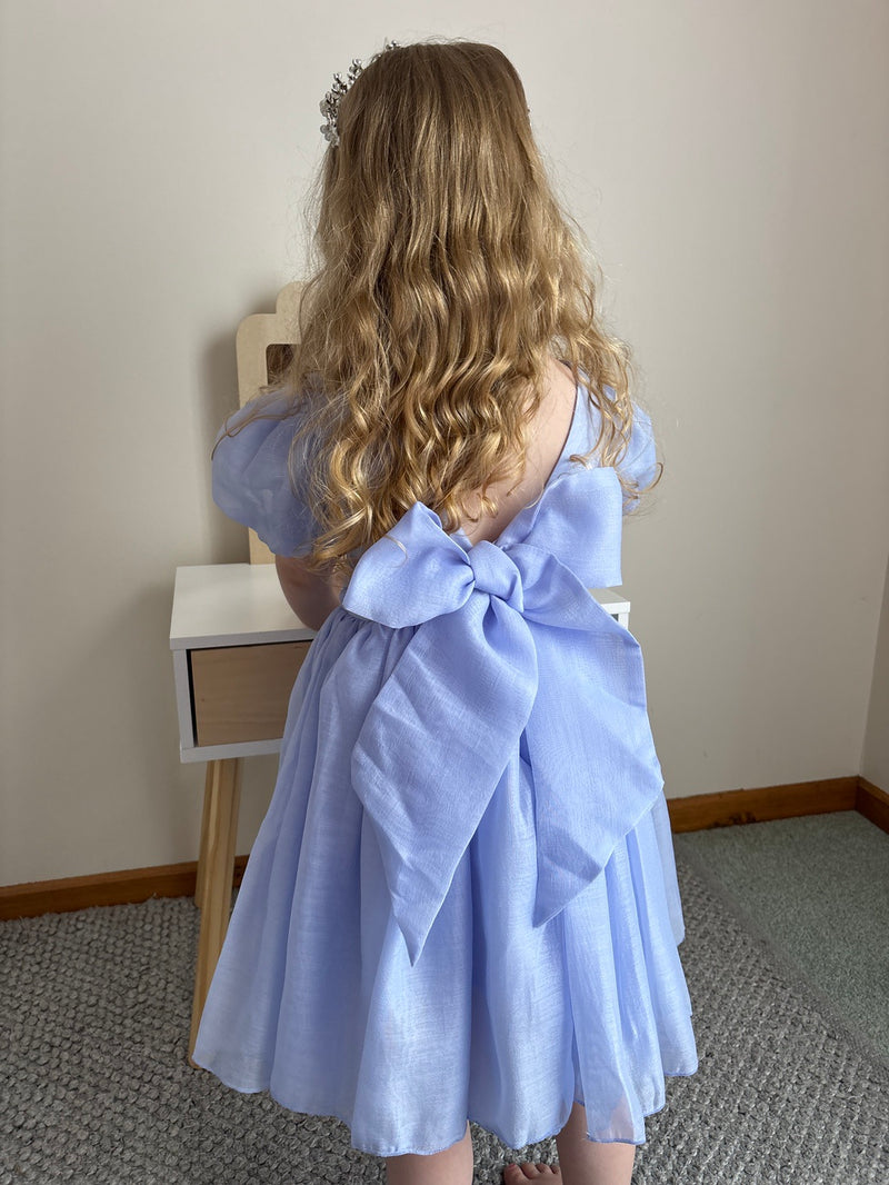 Delia Girls Light Blue Dress - A Little Lacey