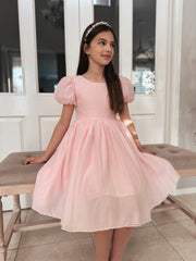 Delia Girls Light Pink Dress - A Little Lacey