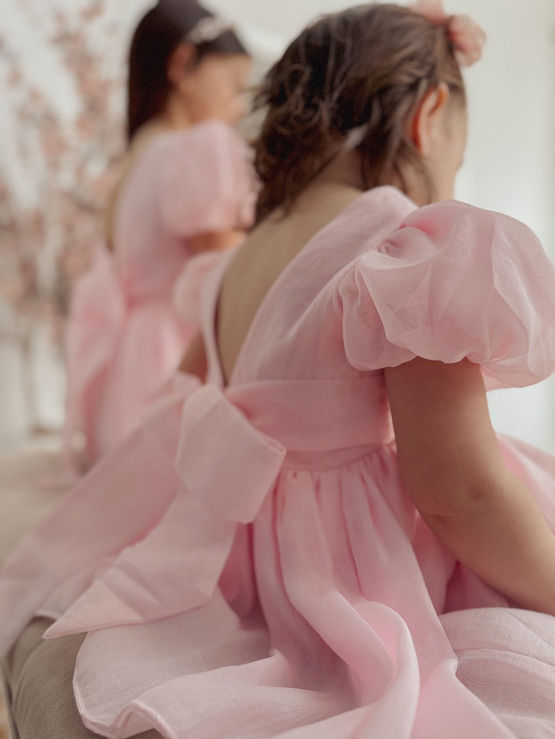 Delia Light Pink Baby Dress - A Little Lacey