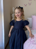 Delia Girls Navy Blue Dress - A Little Lacey · Photo 8 of 13