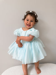 Delia Pale Blue Baby Dress - A Little Lacey