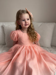 Delia Girls Peach Dress - A Little Lacey
