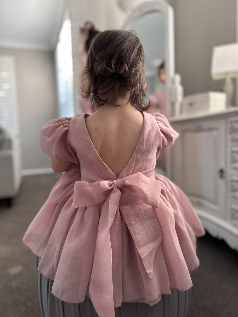 Delia Dusty Pink Baby Dress A Little Lacey Delia Dusty Pink Baby Dress A Little Lacey
