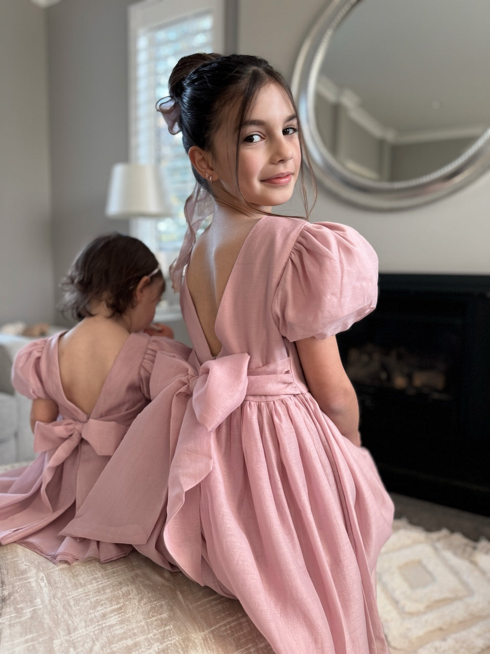 Delia Girls Dusty Pink Dress A Little Lacey Delia Girls Dusty Pink Dress A Little Lacey