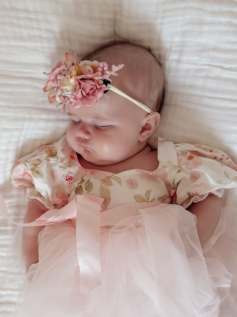Dahlia Baby Girls Flower Headband - A Little Lacey