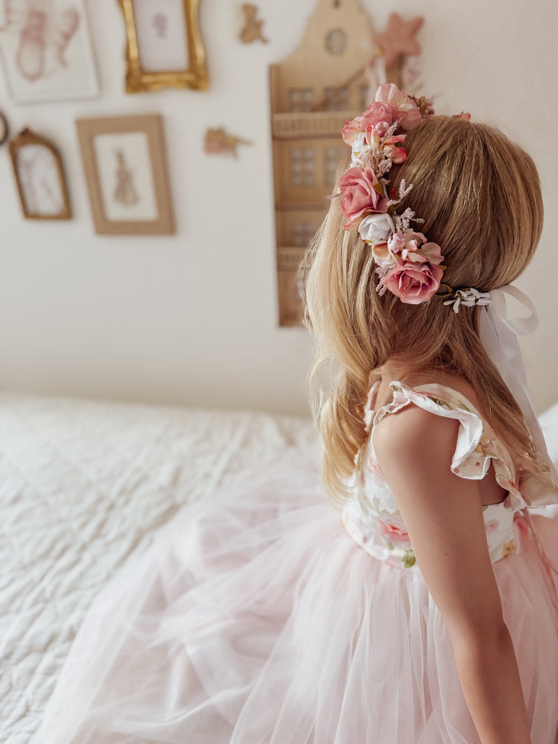Dahlia Girls Flower Crown - A Little Lacey