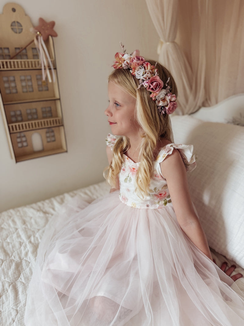 Dahlia Girls Flower Crown - A Little Lacey