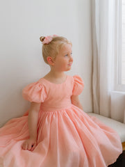 Delia Girls Peach Dress - A Little Lacey