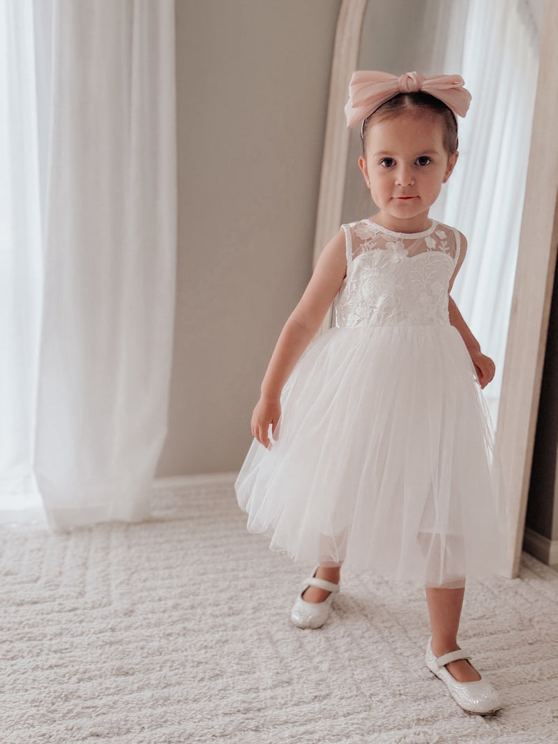 Duchess White Girls Dress - A Little Lacey