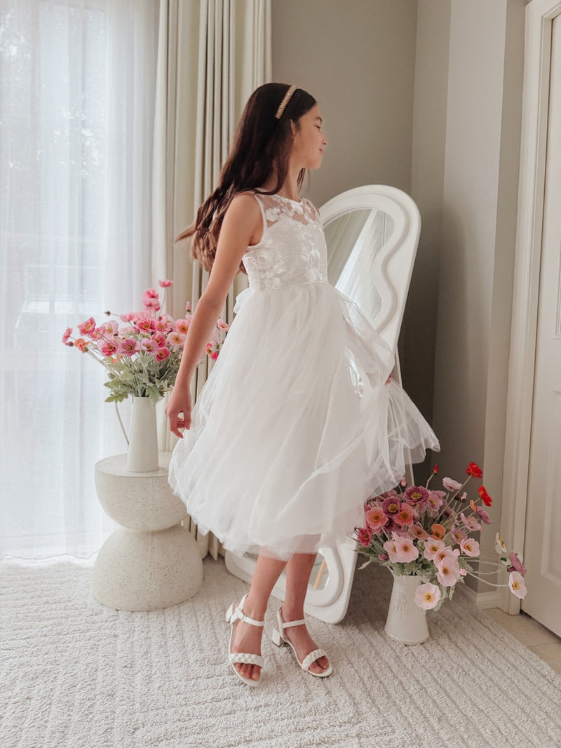 Duchess White Girls Dress - A Little Lacey