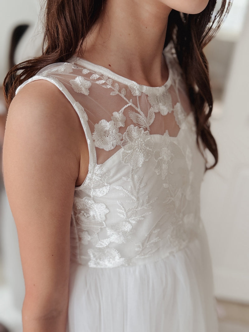 Duchess White Girls Dress - A Little Lacey
