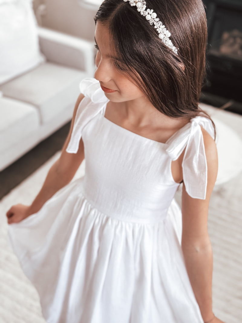 Eleanore Girls White Dress - A Little Lacey