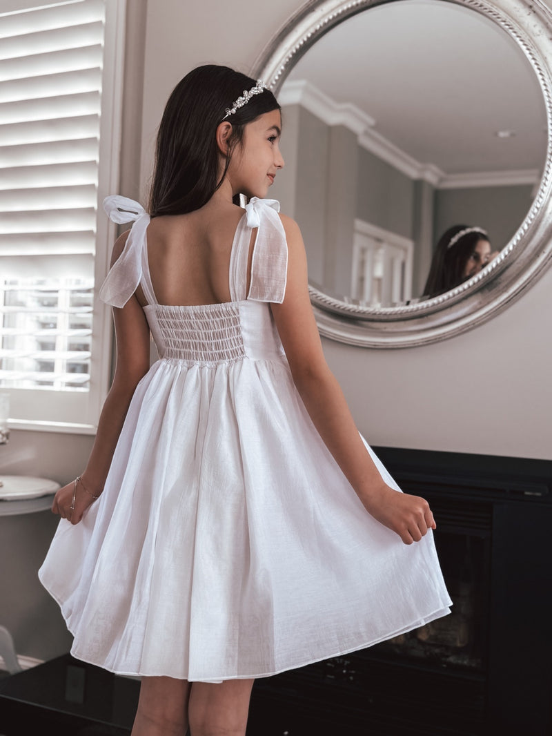 Eleanore Girls White Dress - A Little Lacey