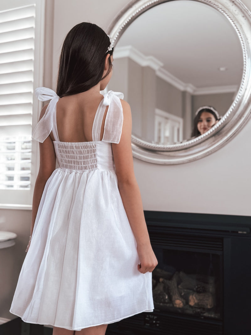 Eleanore Girls White Dress - A Little Lacey