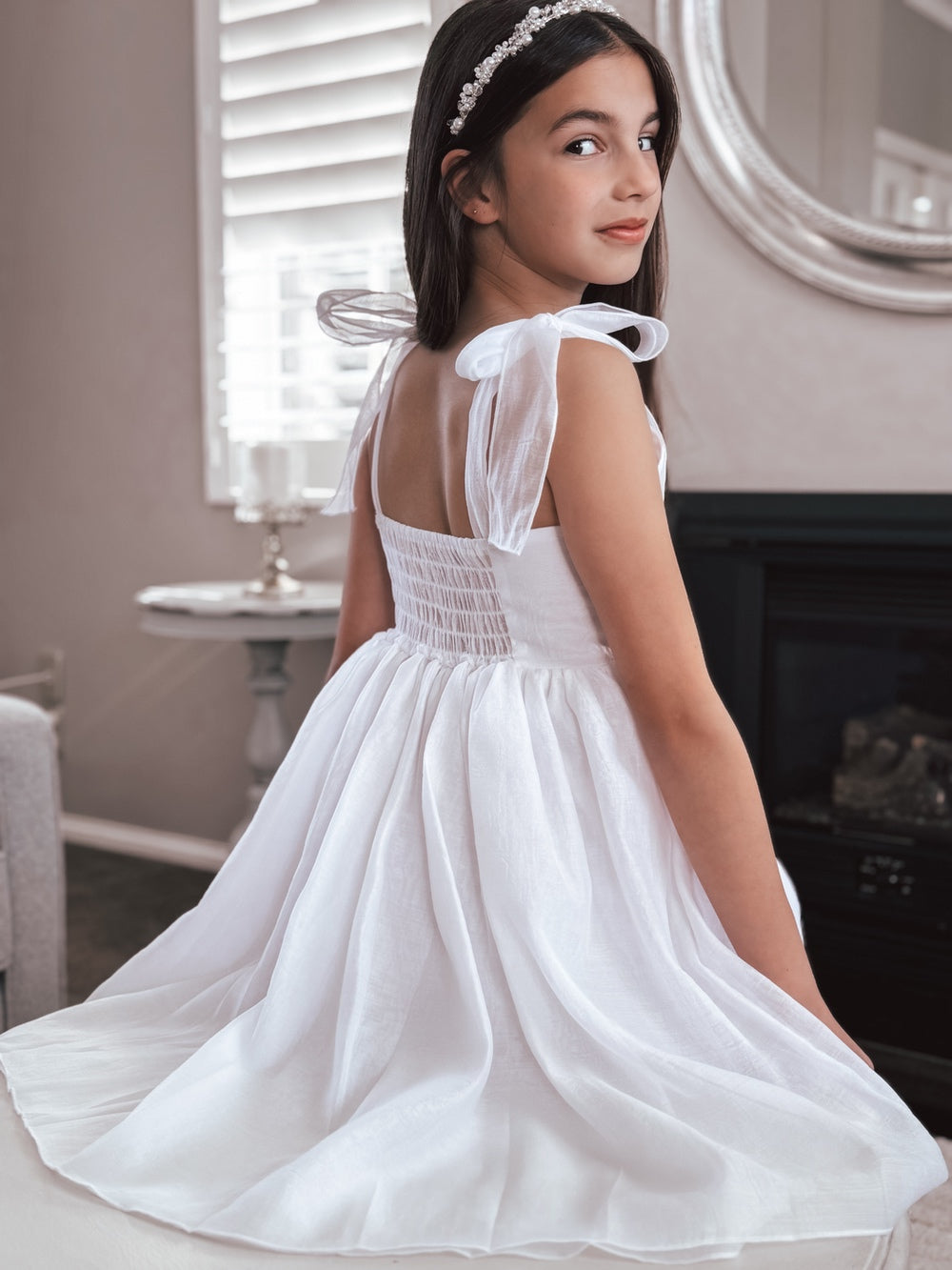 Eleanore Girls White Dress - Baptism Dresses