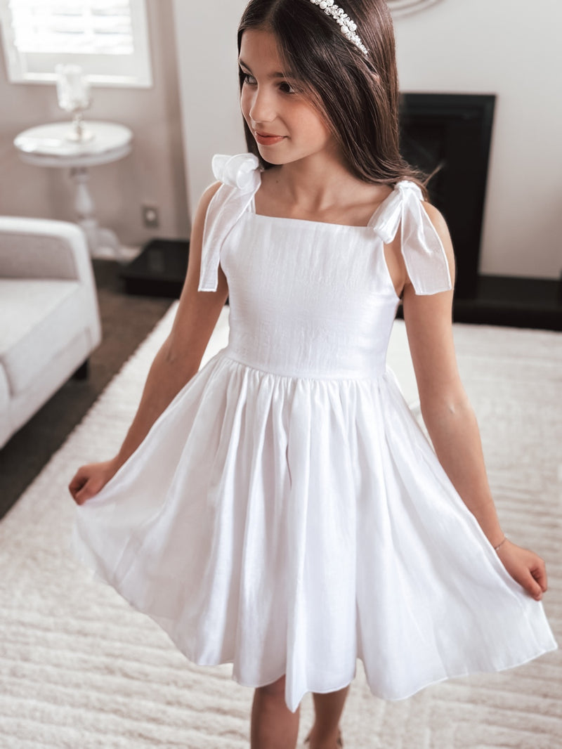 Eleanore Girls White Dress - A Little Lacey