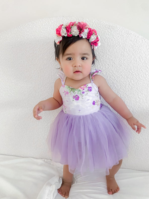 Zara Purple Baby Girls Tutu Dress