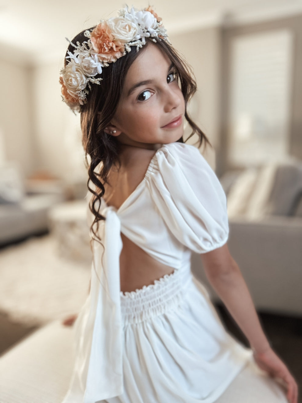 Emilia Girls White Dress - A Little Lacey · Photo 7 of 11