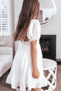Emilia Girls White Dress - Knee Length - A Little Lacey · Photo 8 of 11