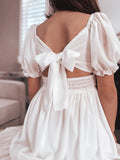 Emilia Girls White Dress - Knee Length - A Little Lacey · Photo 5 of 11
