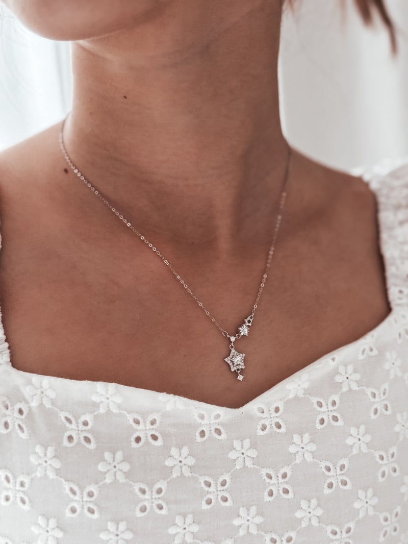 Estelle Girls Silver Necklace - A Little Lacey